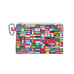 Flags Countries International Canvas Cosmetic Bag (small) by Sapixe