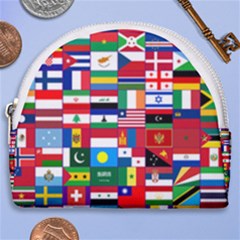 Flags Countries International Horseshoe Style Canvas Pouch by Sapixe