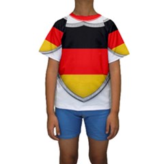 Flag German Germany Country Symbol Kids  Short Sleeve Swimwear by Sapixe