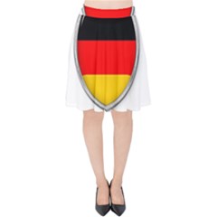 Flag German Germany Country Symbol Velvet High Waist Skirt by Sapixe