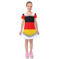 Flag German Germany Country Symbol Kids  Short Sleeve Velvet Dress by Sapixe