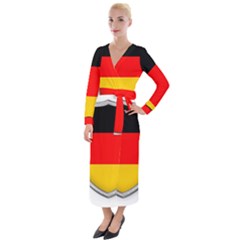 Flag German Germany Country Symbol Velvet Maxi Wrap Dress by Sapixe