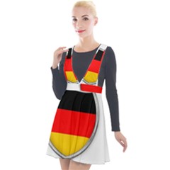 Flag German Germany Country Symbol Plunge Pinafore Velour Dress by Sapixe