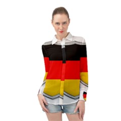 Flag German Germany Country Symbol Long Sleeve Chiffon Shirt