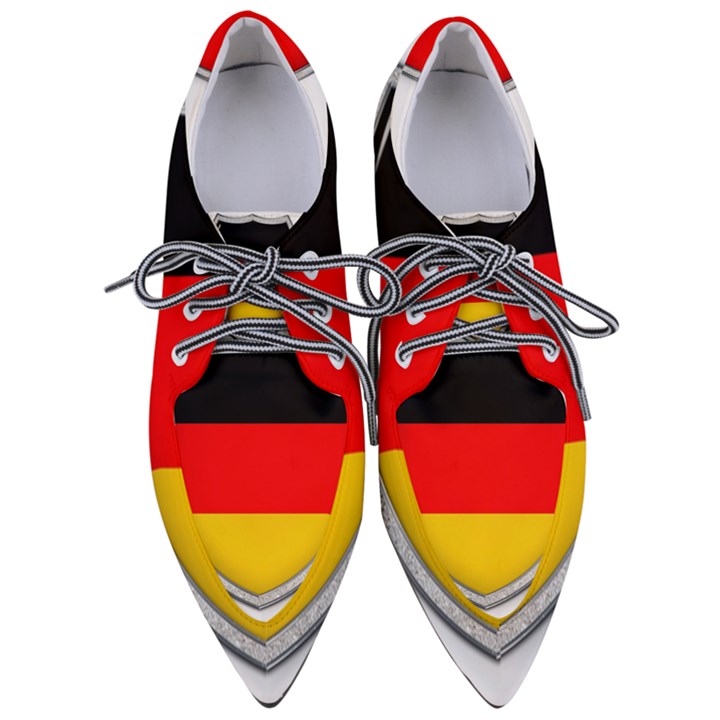 Flag German Germany Country Symbol Pointed Oxford Shoes