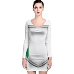 Flag Italy Country Italian Symbol Long Sleeve Bodycon Dress by Sapixe