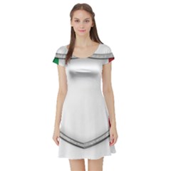 Flag Italy Country Italian Symbol Short Sleeve Skater Dress by Sapixe