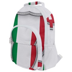 Flag Italy Country Italian Symbol Rounded Multi Pocket Backpack by Sapixe