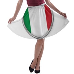 Flag Italy Country Italian Symbol A-line Skater Skirt by Sapixe