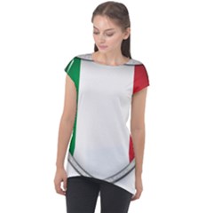 Flag Italy Country Italian Symbol Cap Sleeve High Low Top by Sapixe