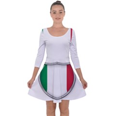 Flag Italy Country Italian Symbol Quarter Sleeve Skater Dress by Sapixe