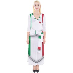 Flag Italy Country Italian Symbol Quarter Sleeve Wrap Maxi Dress by Sapixe