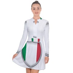 Flag Italy Country Italian Symbol Long Sleeve Panel Dress by Sapixe