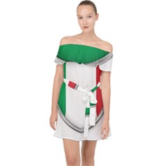 Flag Italy Country Italian Symbol Off Shoulder Chiffon Dress by Sapixe