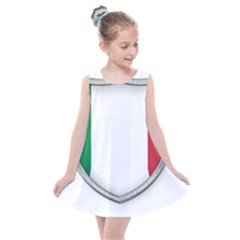 Flag Italy Country Italian Symbol Kids  Summer Dress by Sapixe