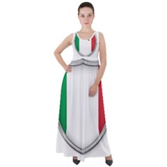 Flag Italy Country Italian Symbol Empire Waist Velour Maxi Dress by Sapixe