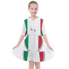 Flag Italy Country Italian Symbol Kids  All Frills Chiffon Dress by Sapixe