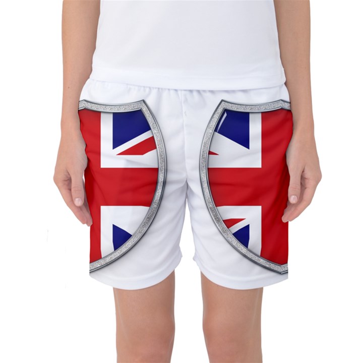 Flag Union Jack Uk British Symbol Women s Basketball Shorts