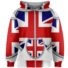 Flag Union Jack Uk British Symbol Kids  Zipper Hoodie Without Drawstring by Sapixe