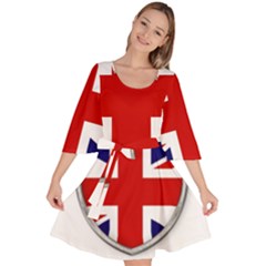 Flag Union Jack Uk British Symbol Velour Kimono Dress by Sapixe