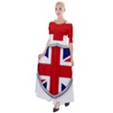 Flag Union Jack Uk British Symbol Half Sleeves Maxi Dress View1