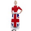 Flag Union Jack Uk British Symbol Half Sleeves Maxi Dress View2