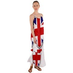 Flag Union Jack Uk British Symbol Cami Maxi Ruffle Chiffon Dress by Sapixe