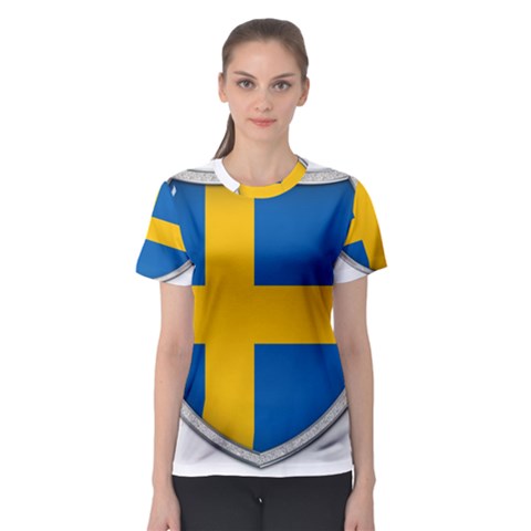 Flag Sweden Country Swedish Symbol Women s Sport Mesh Tee by Sapixe