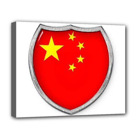 Flag China Country Nation Asia Deluxe Canvas 20  X 16  (stretched) by Sapixe