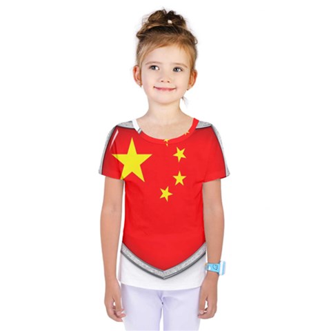 Flag China Country Nation Asia Kids  One Piece Tee by Sapixe