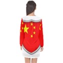 Flag China Country Nation Asia Long Sleeve Chiffon Shift Dress  View2