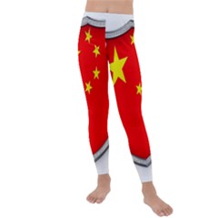 Flag China Country Nation Asia Kids  Lightweight Velour Leggings by Sapixe