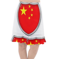 Flag China Country Nation Asia Fishtail Chiffon Skirt