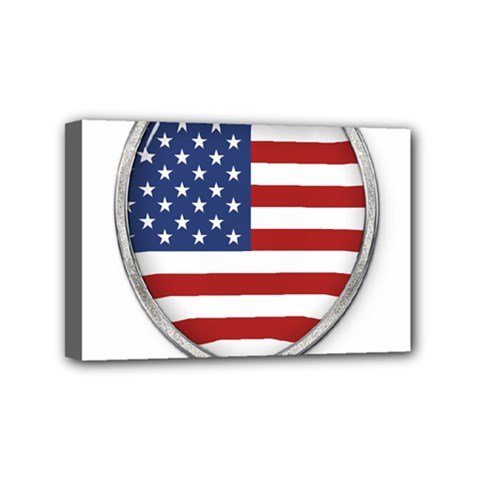 Flag Usa America American National Mini Canvas 6  X 4  (stretched) by Sapixe