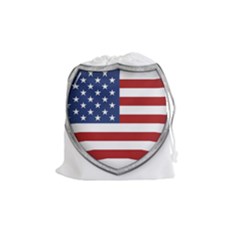 Flag Usa America American National Drawstring Pouch (medium) by Sapixe