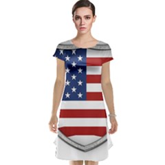 Flag Usa America American National Cap Sleeve Nightdress by Sapixe