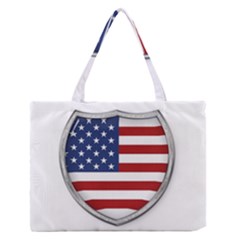 Flag Usa America American National Zipper Medium Tote Bag by Sapixe