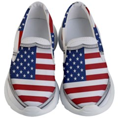 Flag Usa America American National Kids  Lightweight Slip Ons by Sapixe