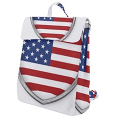 Flag Usa America American National Flap Top Backpack by Sapixe