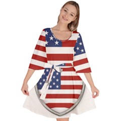 Flag Usa America American National Velour Kimono Dress by Sapixe