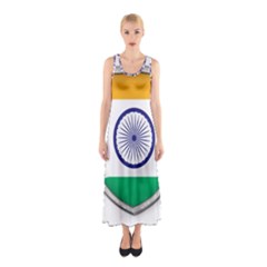 Flag India Nation Country Banner Sleeveless Maxi Dress by Sapixe