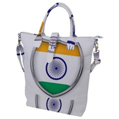 Flag India Nation Country Banner Buckle Top Tote Bag by Sapixe