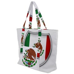 Flag Mexico Country National Zip Up Canvas Bag by Sapixe