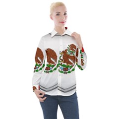 Flag Mexico Country National Women s Long Sleeve Pocket Shirt