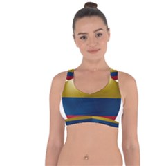 Colombia Flag Country National Cross String Back Sports Bra by Sapixe