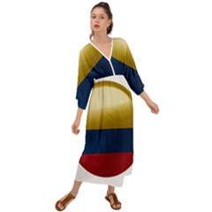 Colombia Flag Country National Grecian Style  Maxi Dress