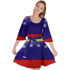 Venezuela Flag Country Nation Velour Kimono Dress by Sapixe