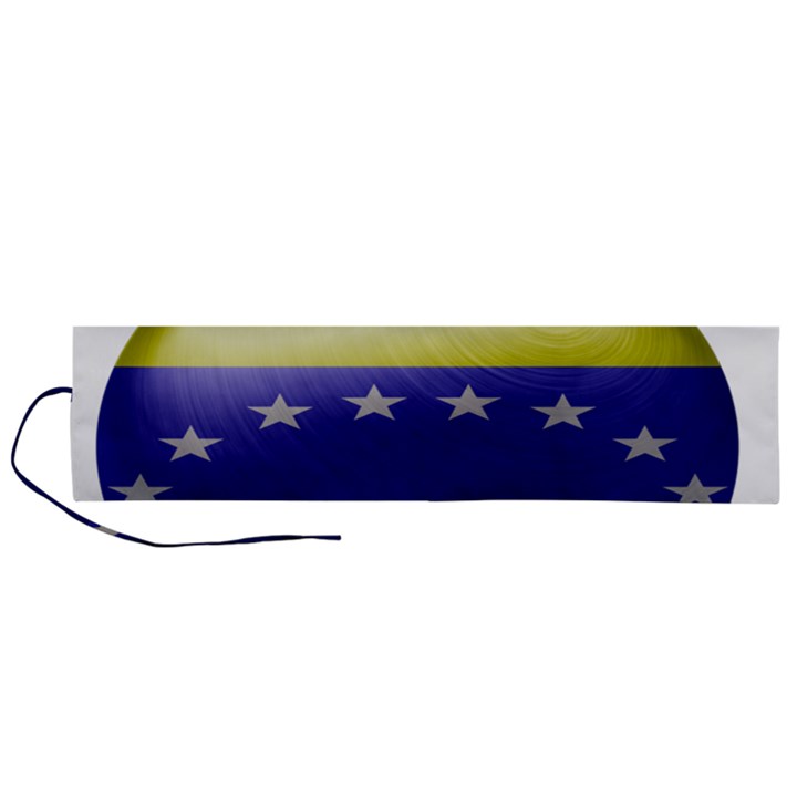 Venezuela Flag Country Nation Roll Up Canvas Pencil Holder (L)