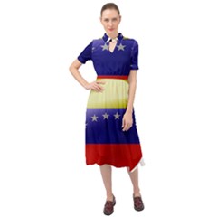 Venezuela Flag Country Nation Keyhole Neckline Chiffon Dress by Sapixe