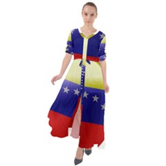 Venezuela Flag Country Nation Waist Tie Boho Maxi Dress by Sapixe